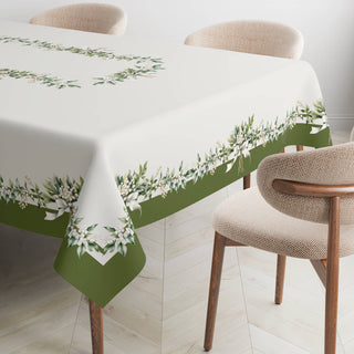 Green White Mistletoe Mantel Semi Impermeable