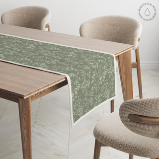 Olive Bloom Camino de Mesa Semi Impermeable