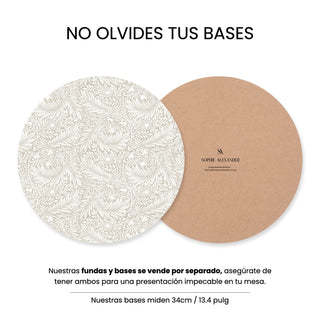 Cream Larkspur x William Morris Funda de Bajaplatos Semi Impermeable